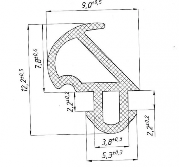 Профессиональный уплотнитель ELEMENTIS KBE 228 (рама/створка)